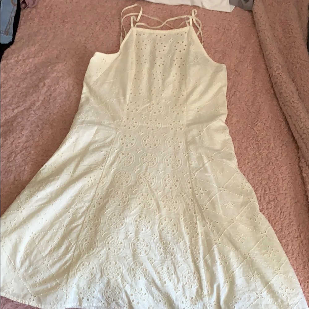 BRAND NEW: Crochet White Dress from Hollister